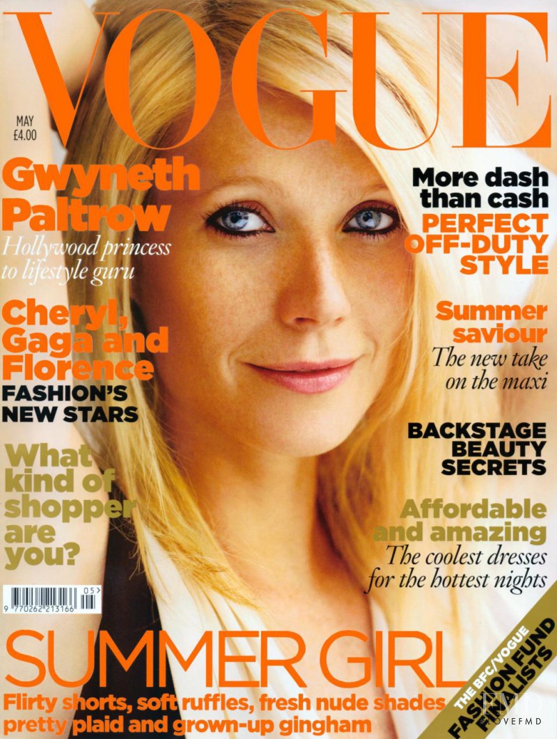 Gwyneth Paltrow featured on the Vogue UK cover from May 2010