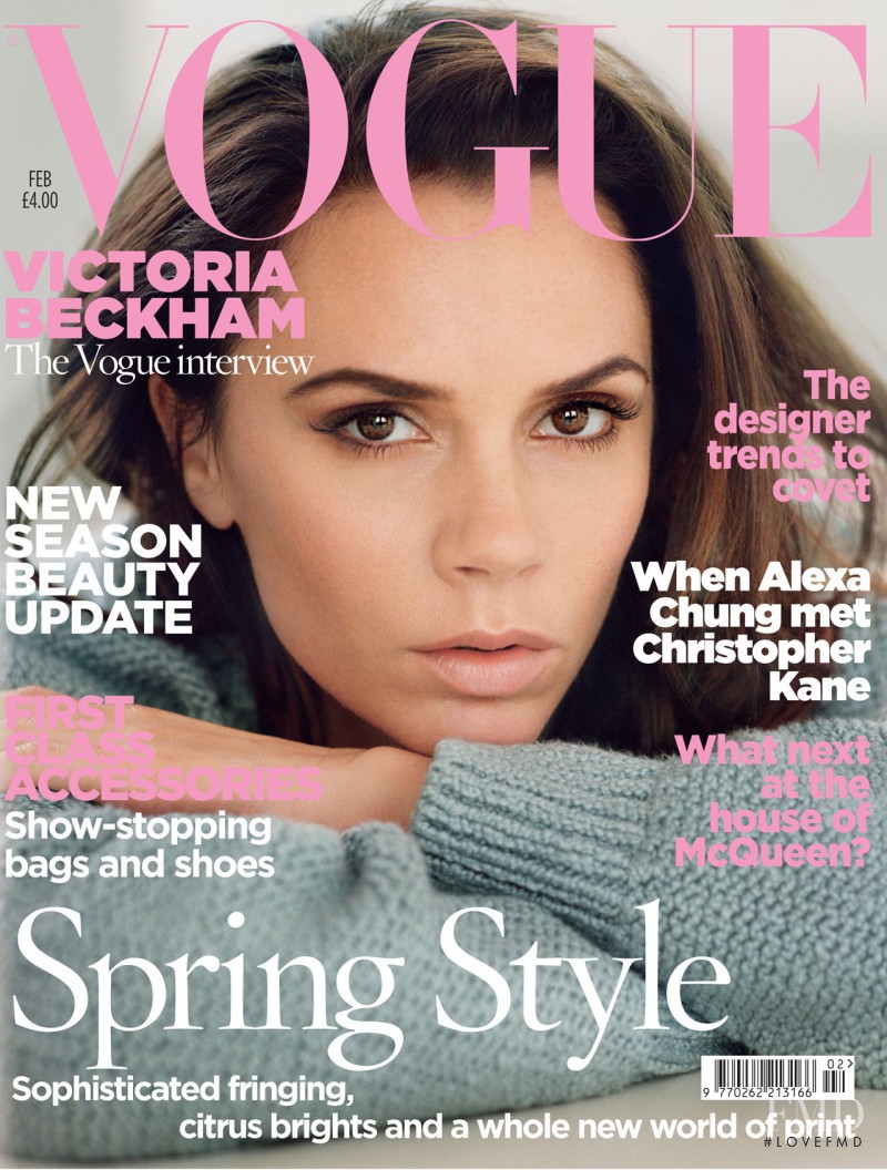 Victoria Beckham featured on the Vogue UK cover from February 2011