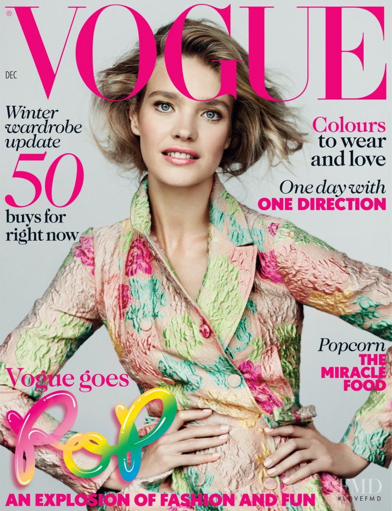 Natalia Vodianova featured on the Vogue UK cover from December 2012