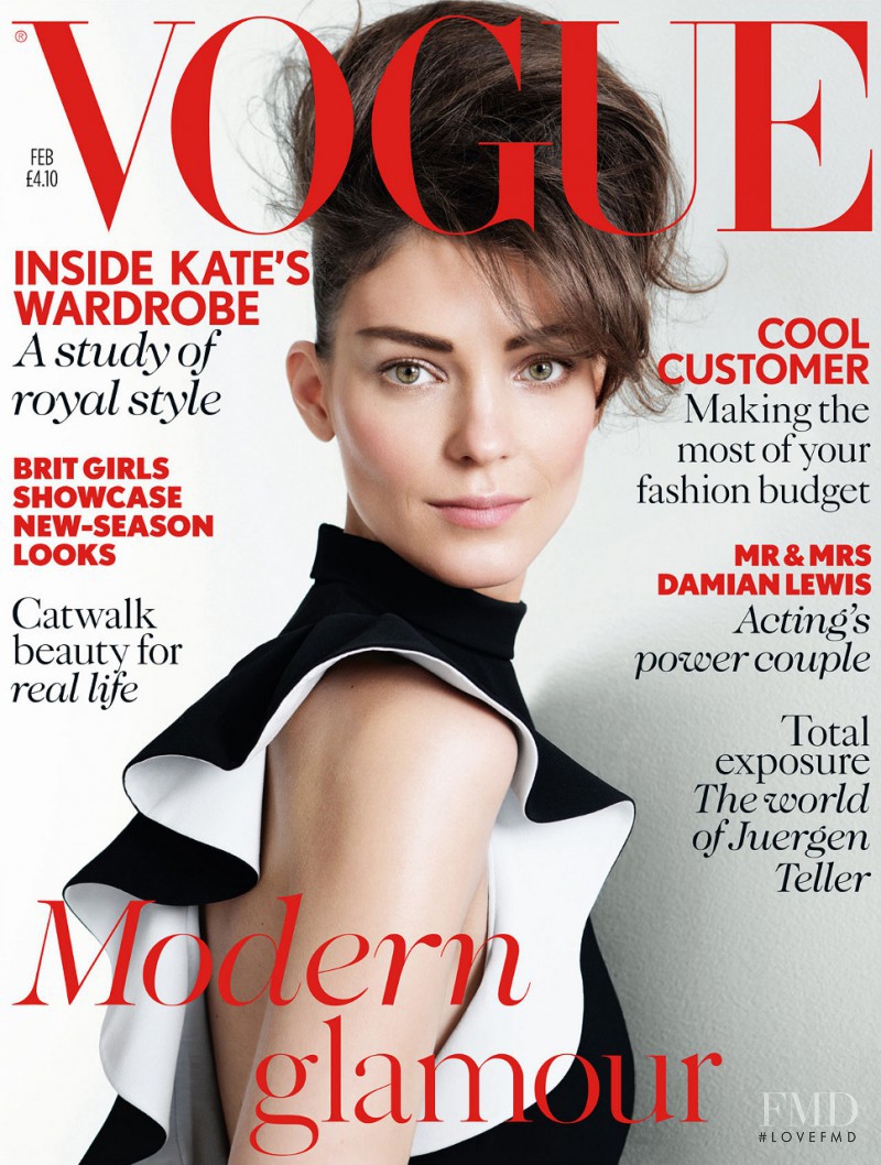 Kati Nescher featured on the Vogue UK cover from February 2013