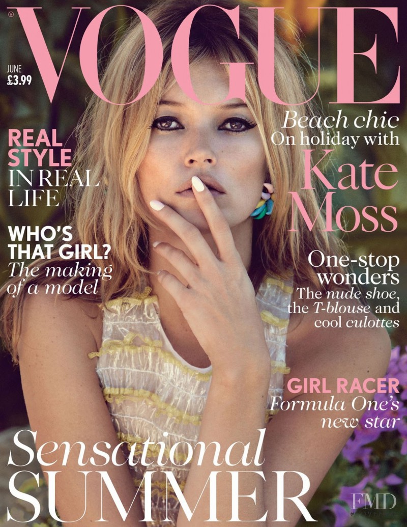 Kate Moss featured on the Vogue UK cover from June 2013