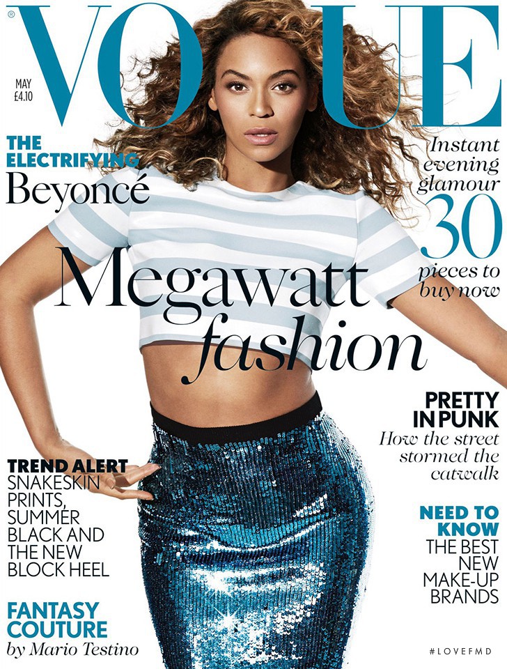 Beyoncé Knowles featured on the Vogue UK cover from May 2013