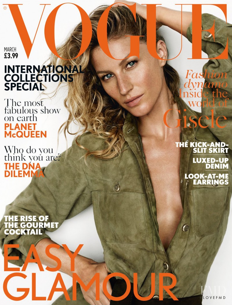 Gisele Bundchen featured on the Vogue UK cover from March 2015