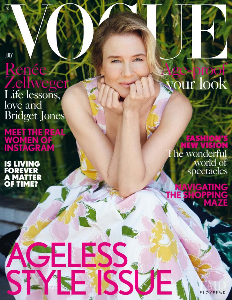 Renée Zellweger  featured on the Vogue UK cover from July 2016