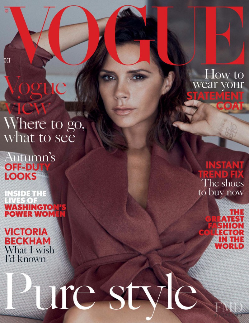 Victoria Beckham featured on the Vogue UK cover from October 2016