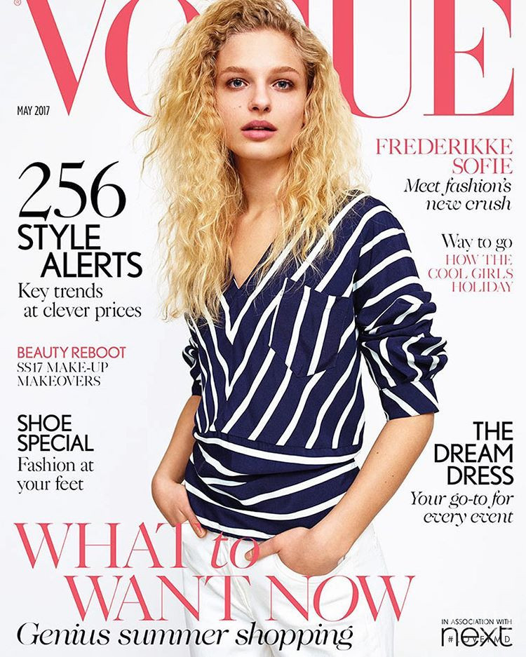 Frederikke Sofie Falbe-Hansen featured on the Vogue UK cover from May 2017