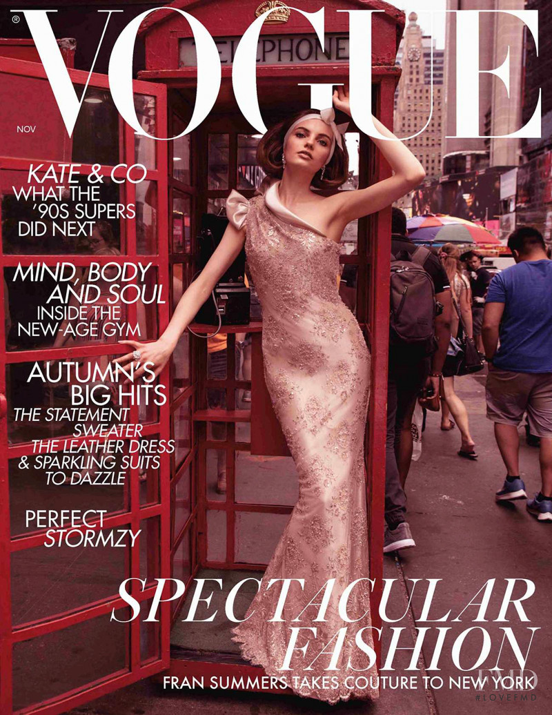 Fran Summers featured on the Vogue UK cover from November 2018