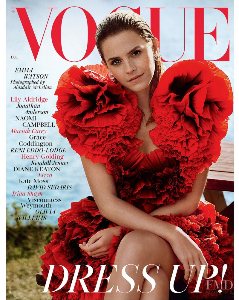 Emma Watson featured on the Vogue UK cover from December 2019