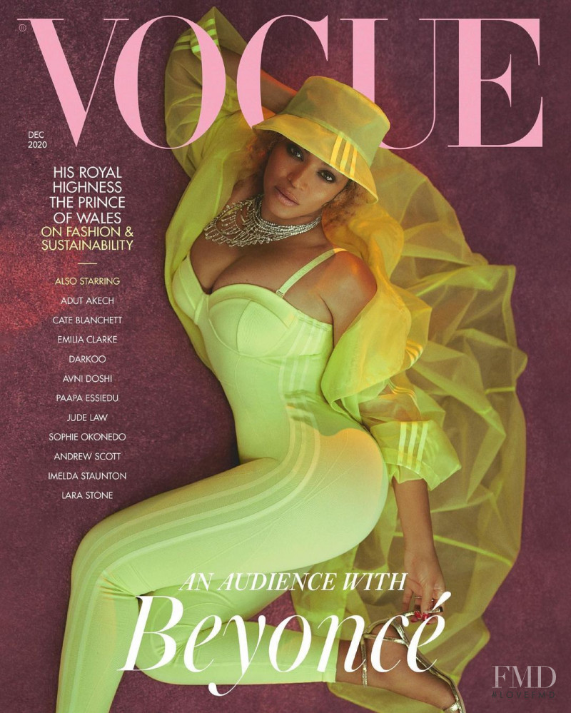 Beyonce featured on the Vogue UK cover from December 2020