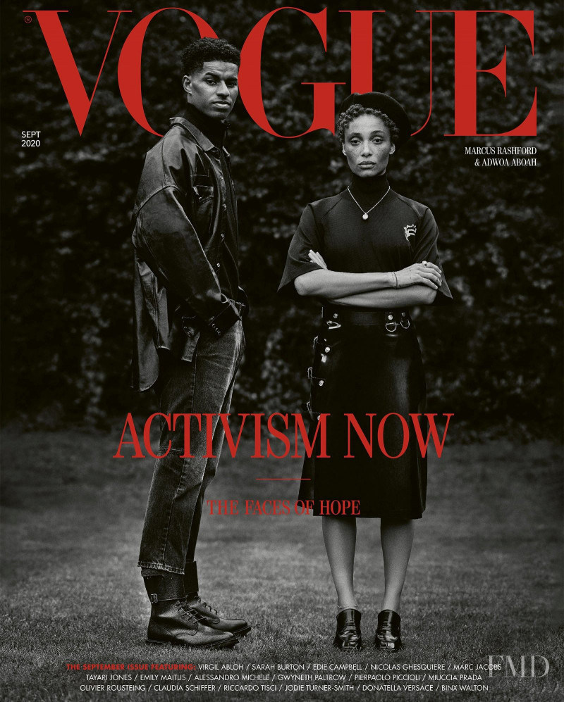 Adwoa Aboah featured on the Vogue UK cover from September 2020