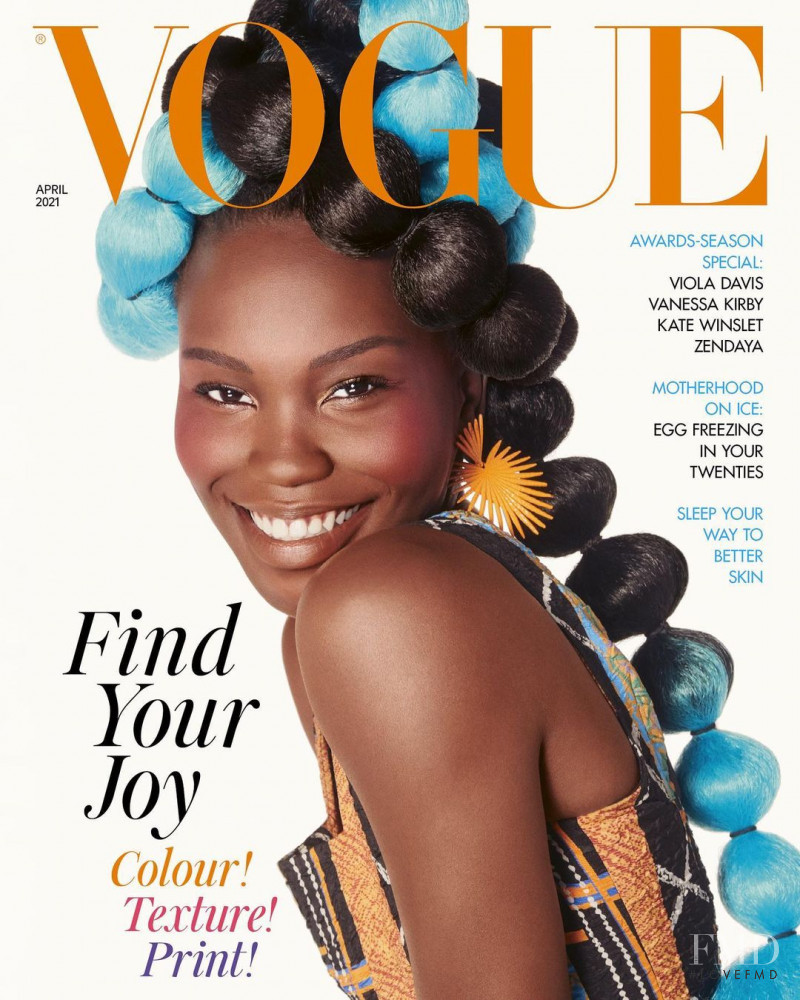 Achenrin Madit featured on the Vogue UK cover from April 2021