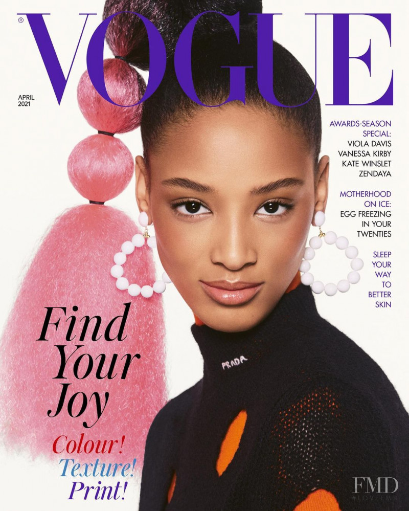 Janaye Furman featured on the Vogue UK cover from April 2021