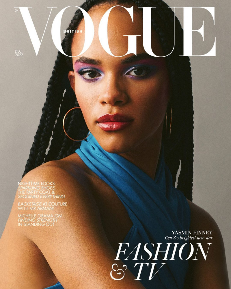 Yasmin Finney featured on the Vogue UK cover from December 2022