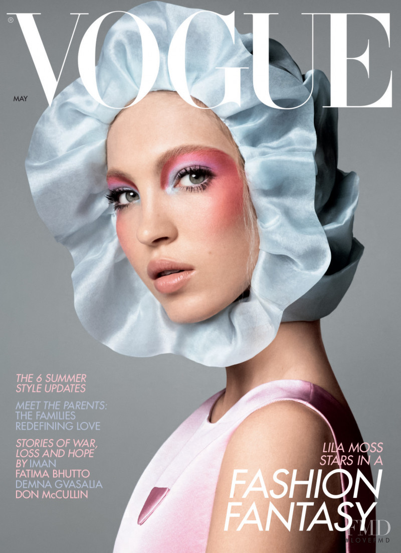 Lila Grace Moss featured on the Vogue UK cover from May 2022