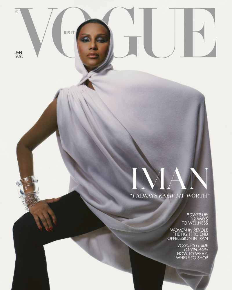 Iman Abdulmajid featured on the Vogue UK cover from January 2023