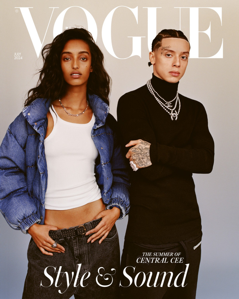 Central Cee featured on the Vogue UK cover from July 2024