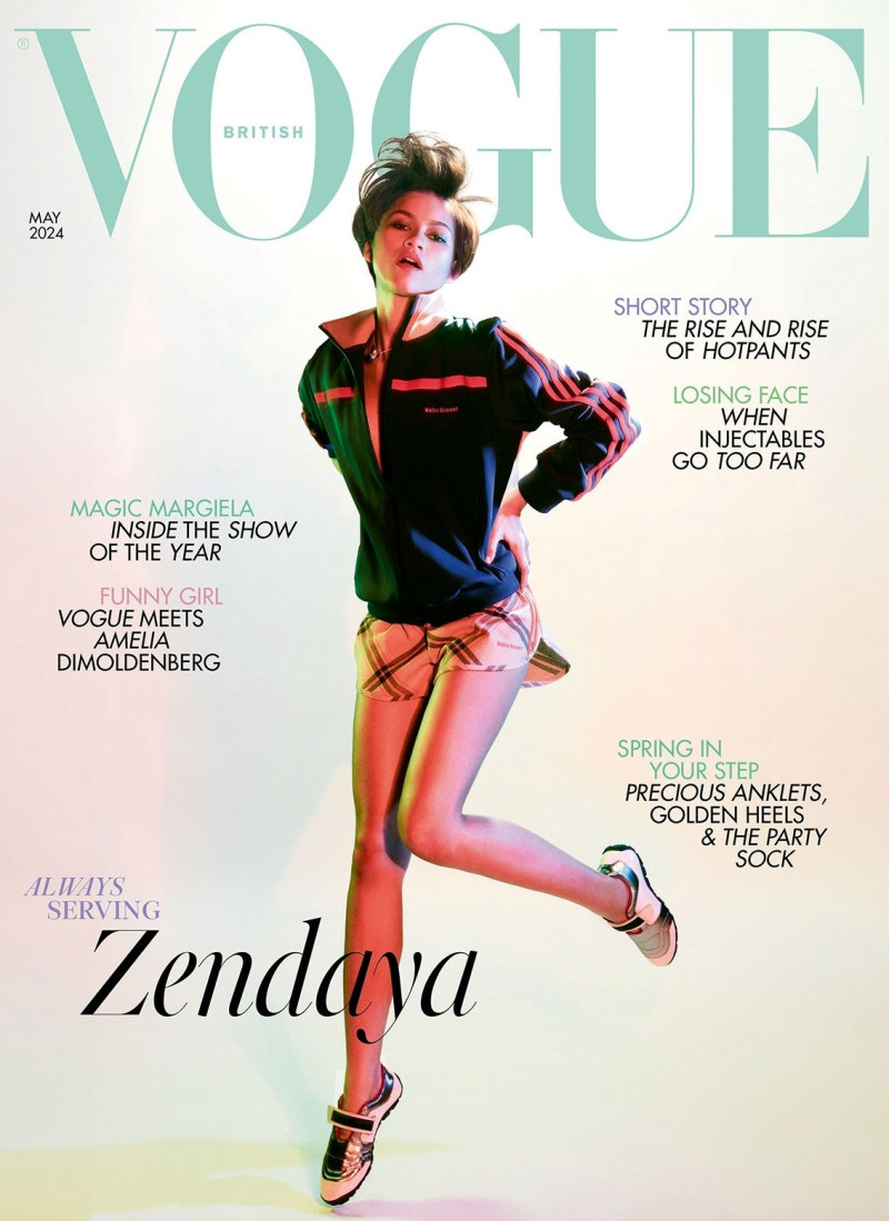 Zendaya featured on the Vogue UK cover from May 2024