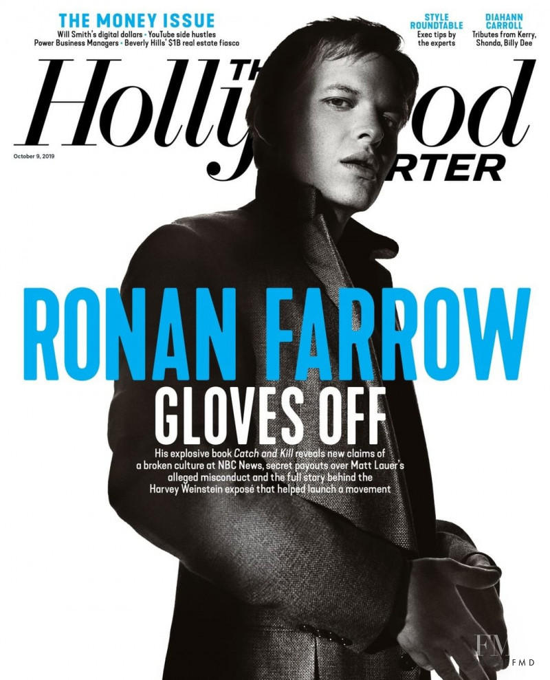 Ronan Farrow featured on the The Hollywood Reporter cover from October 2019