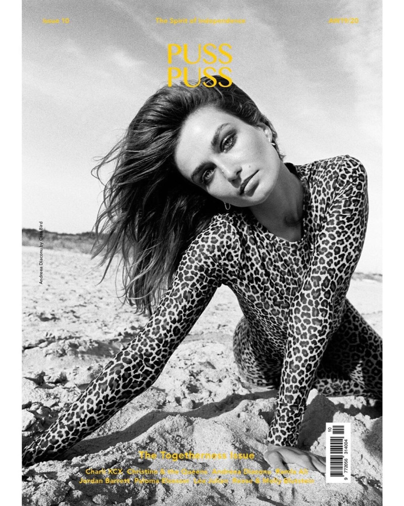 Andreea Diaconu featured on the Puss Puss cover from November 2019