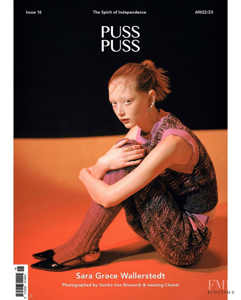 Sara Grace Wallerstedt featured on the Puss Puss cover from November 2022