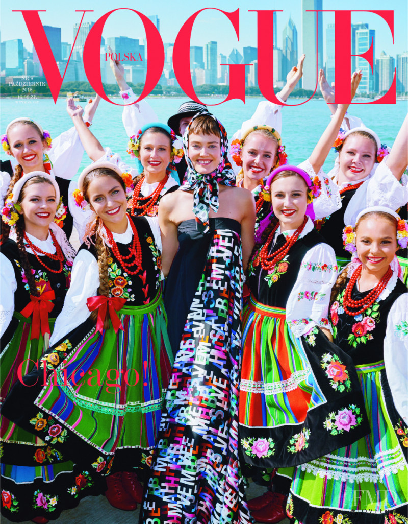 Monika Jagaciak featured on the Vogue Poland cover from October 2018