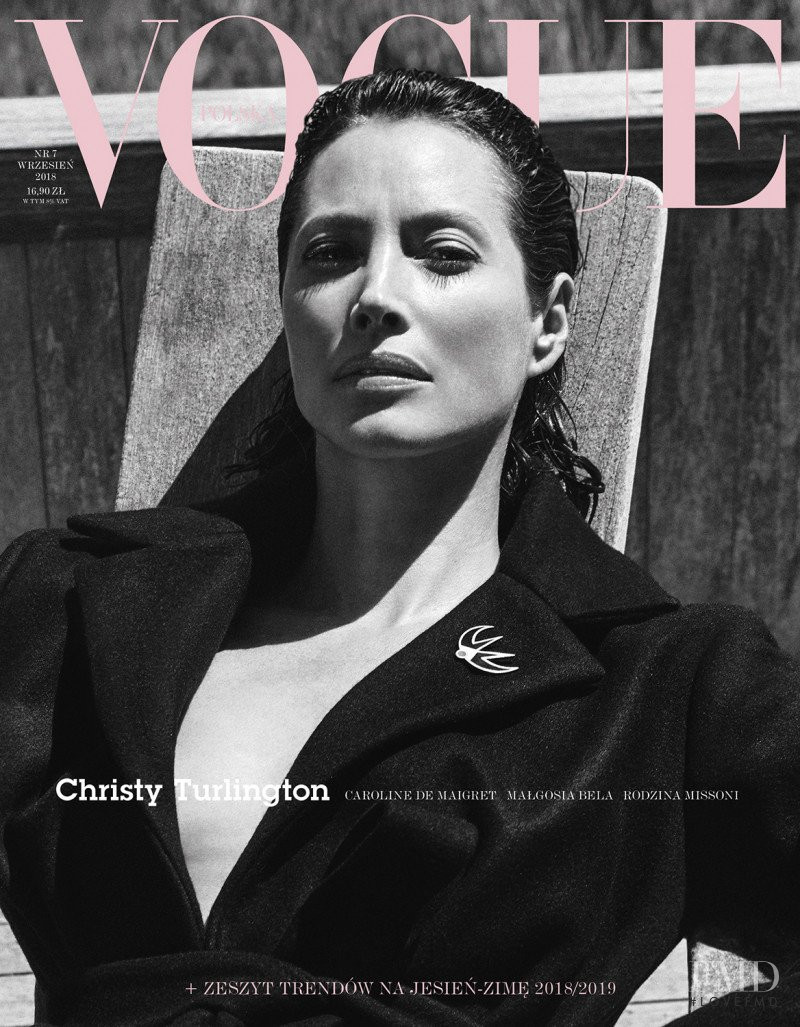Christy Turlington featured on the Vogue Poland cover from September 2018
