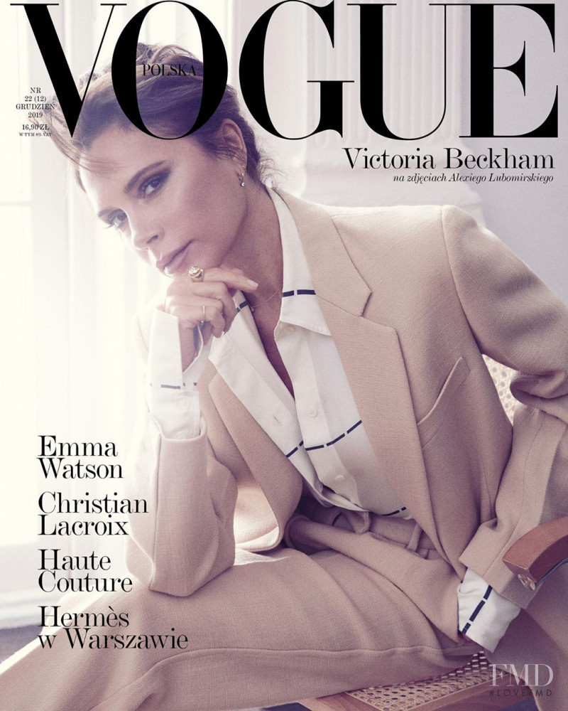 Victoria Beckham featured on the Vogue Poland cover from December 2019