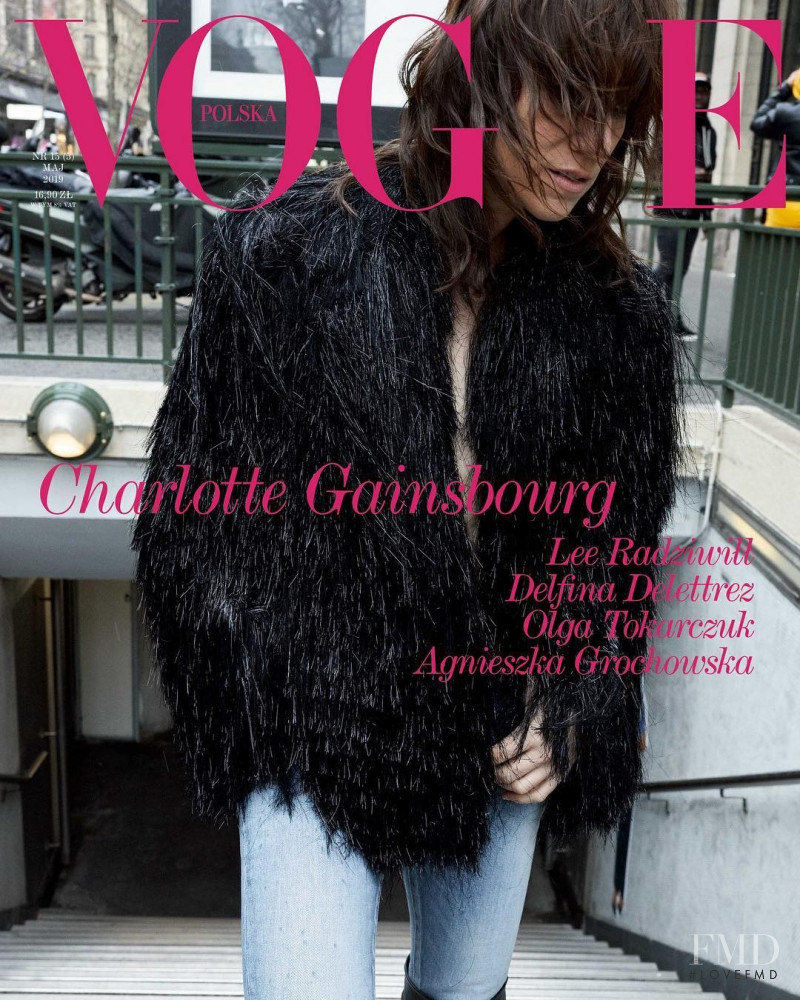 Charlotte Gainsbourg  featured on the Vogue Poland cover from May 2019