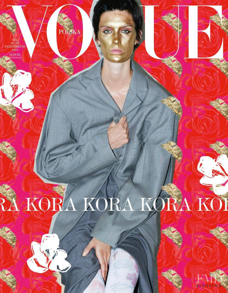 Marte Mei van Haaster featured on the Vogue Poland cover from October 2019