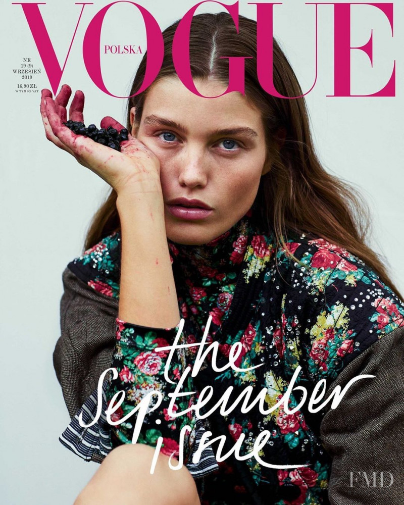 Luna Bijl featured on the Vogue Poland cover from September 2019