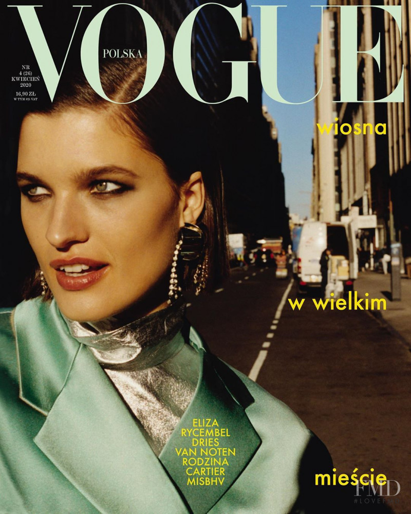 Julia van Os featured on the Vogue Poland cover from April 2020
