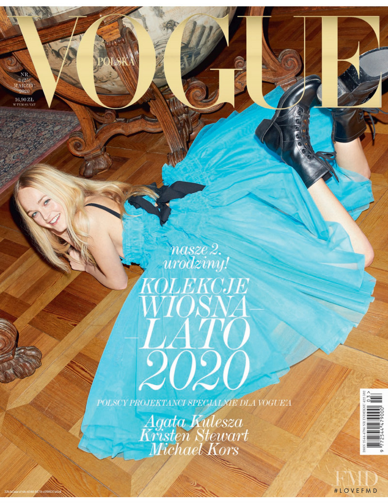 Jean Campbell featured on the Vogue Poland cover from March 2020