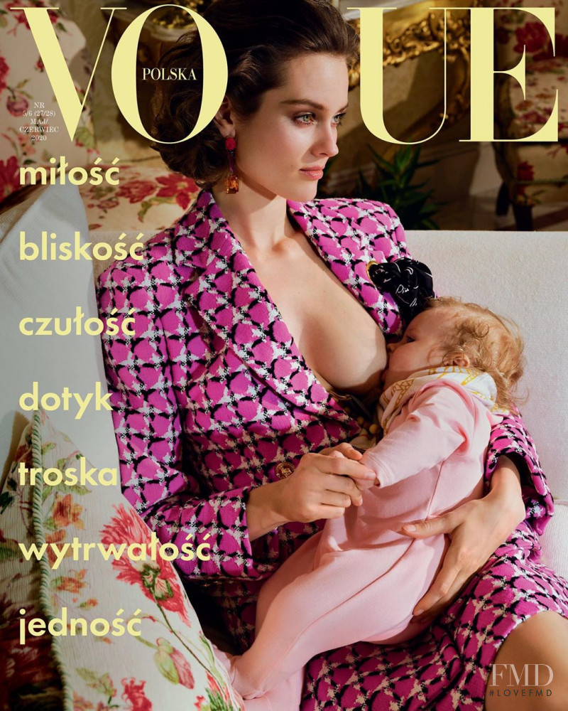 Monika Jagaciak featured on the Vogue Poland cover from May 2020
