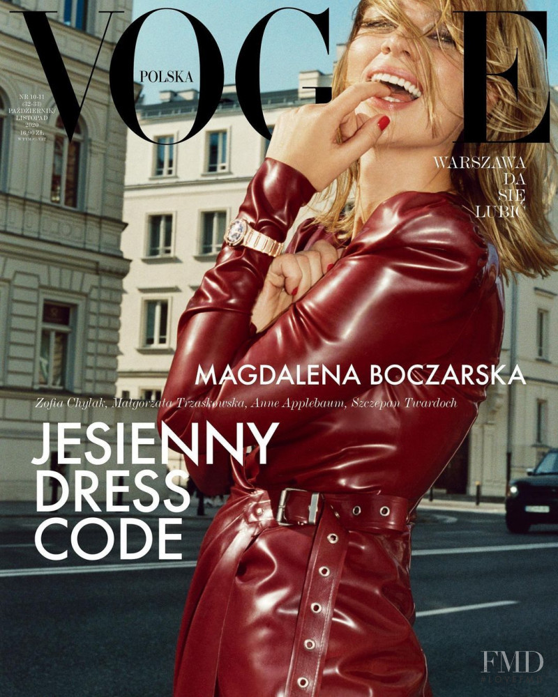 Magdalena Boczarska featured on the Vogue Poland cover from October 2020