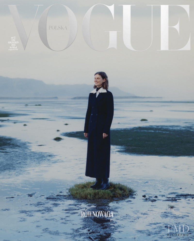 Giedre Dukauskaite featured on the Vogue Poland cover from December 2021