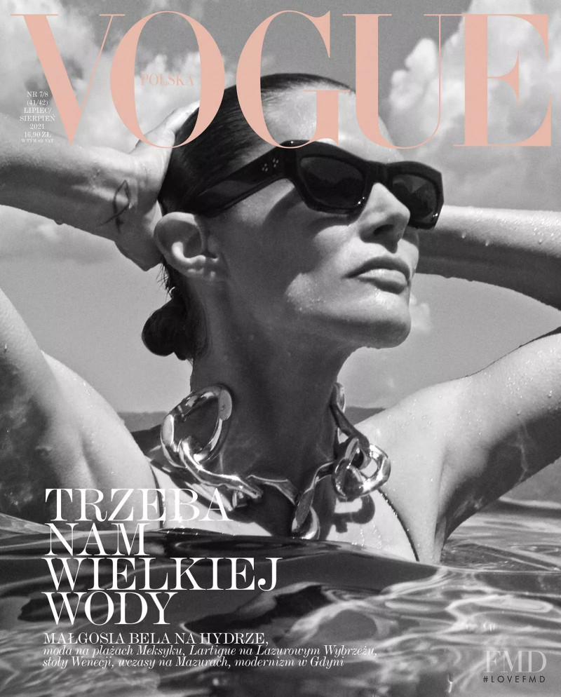 Malgosia Bela featured on the Vogue Poland cover from July 2021