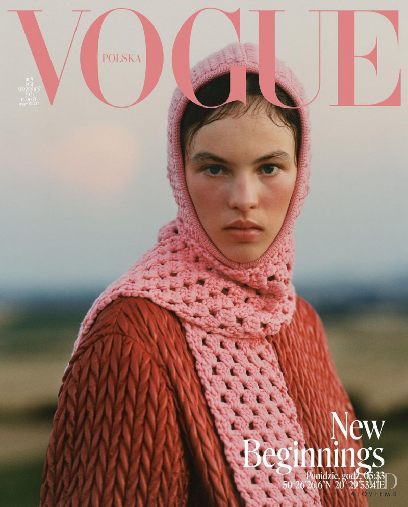 Maja Zimnoch featured on the Vogue Poland cover from September 2021