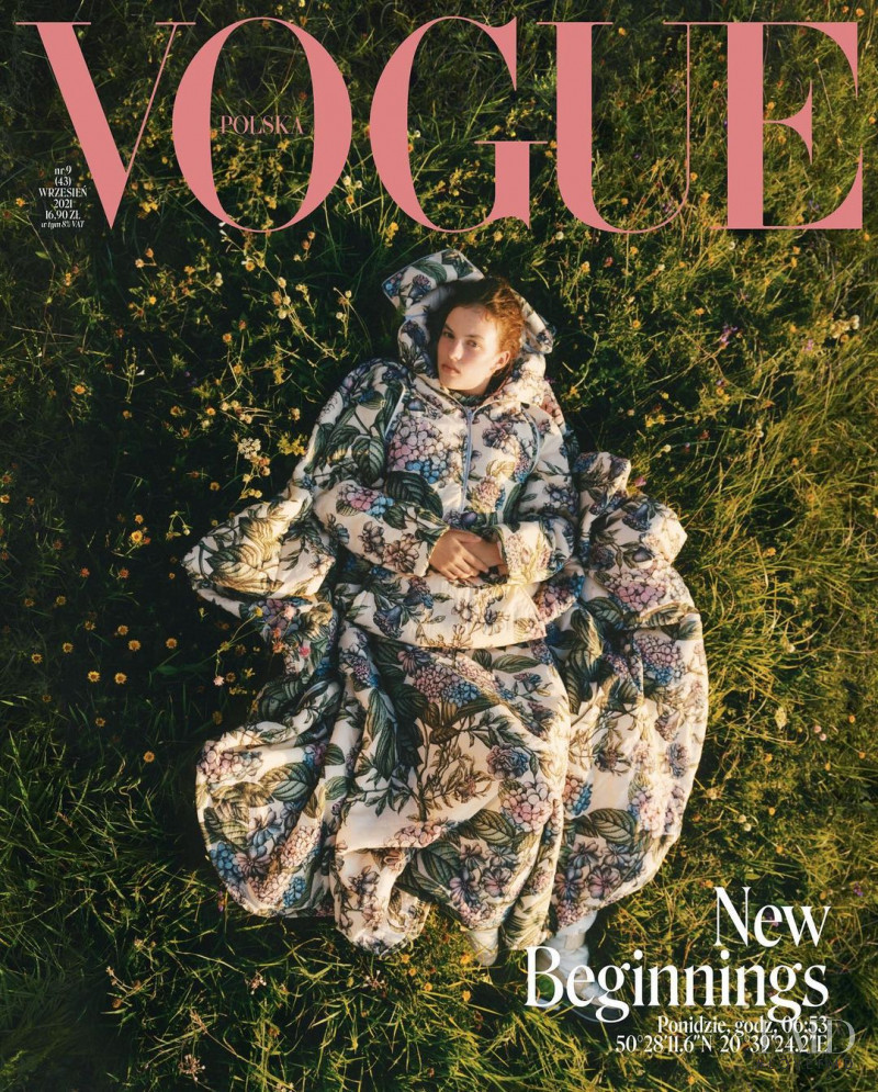 Maja Zimnoch featured on the Vogue Poland cover from September 2021