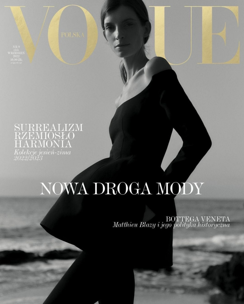 Luca Gadjus featured on the Vogue Poland cover from September 2022