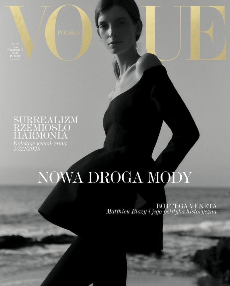 Luca Gajdus featured on the Vogue Poland cover from September 2022