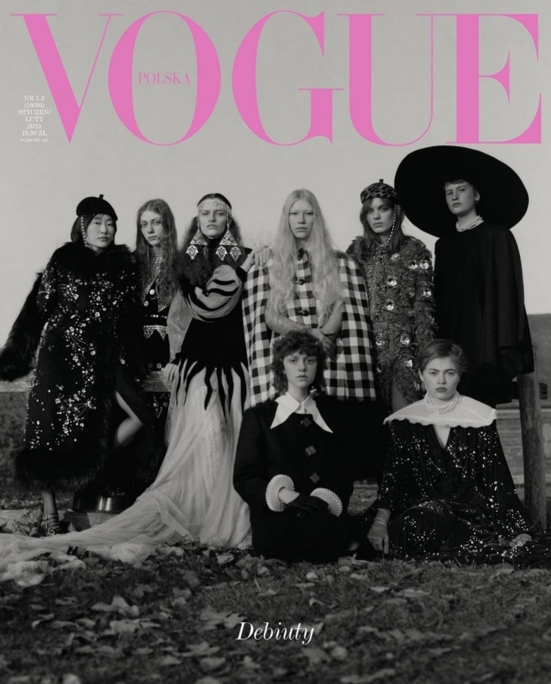 Sara Chybalska featured on the Vogue Poland cover from January 2023