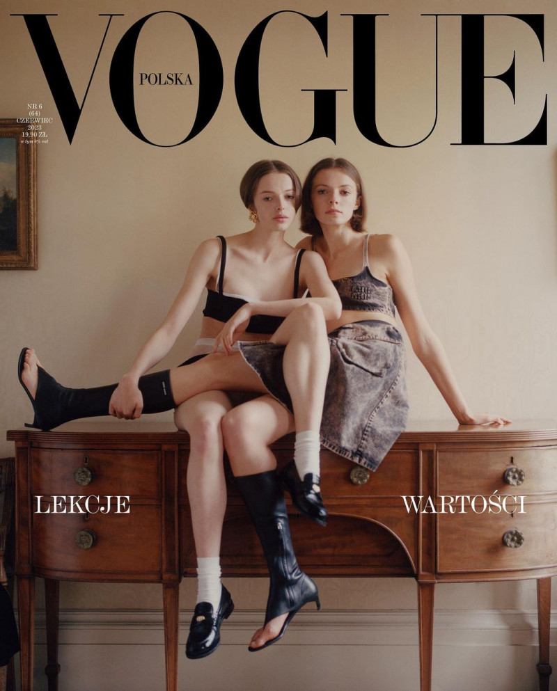 Grace Clover, Cassady Clover featured on the Vogue Poland cover from June 2023