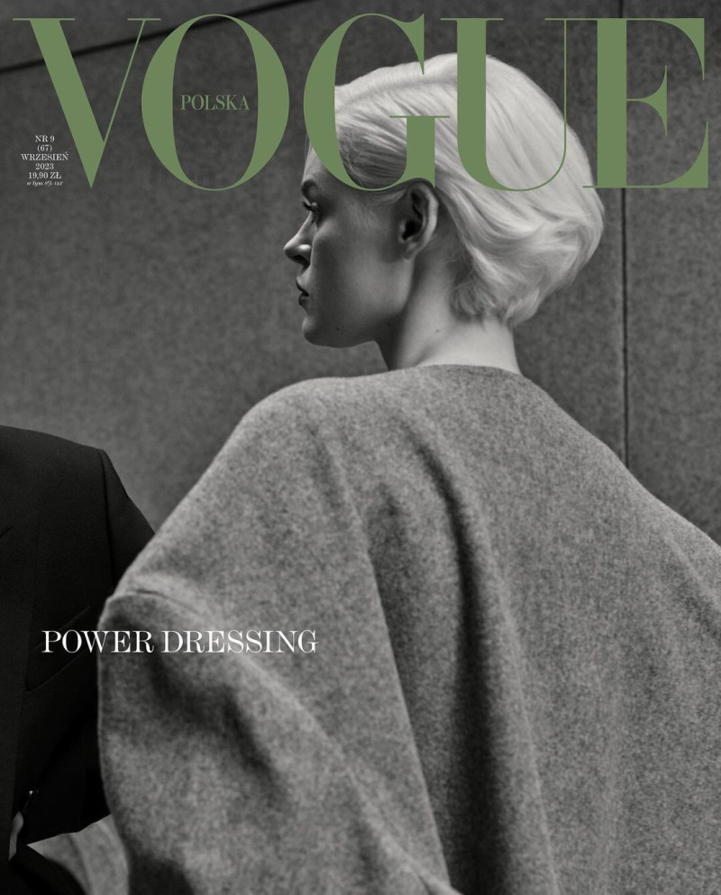 Cara Taylor featured on the Vogue Poland cover from September 2023