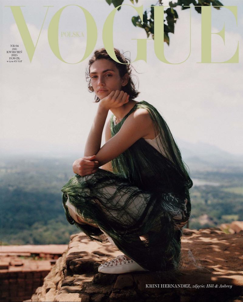 Krini Hernandez featured on the Vogue Poland cover from April 2025