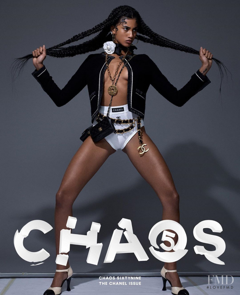 Imaan Hammam featured on the Chaos 69 cover from August 2020