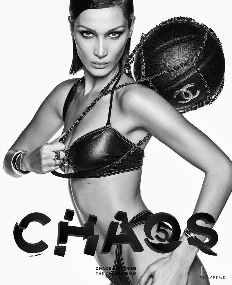 Bella Hadid featured on the Chaos 69 cover from August 2020