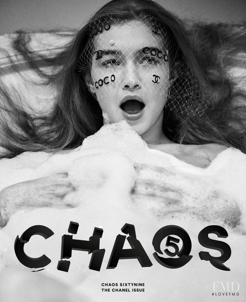 Gigi Hadid featured on the Chaos 69 cover from August 2020