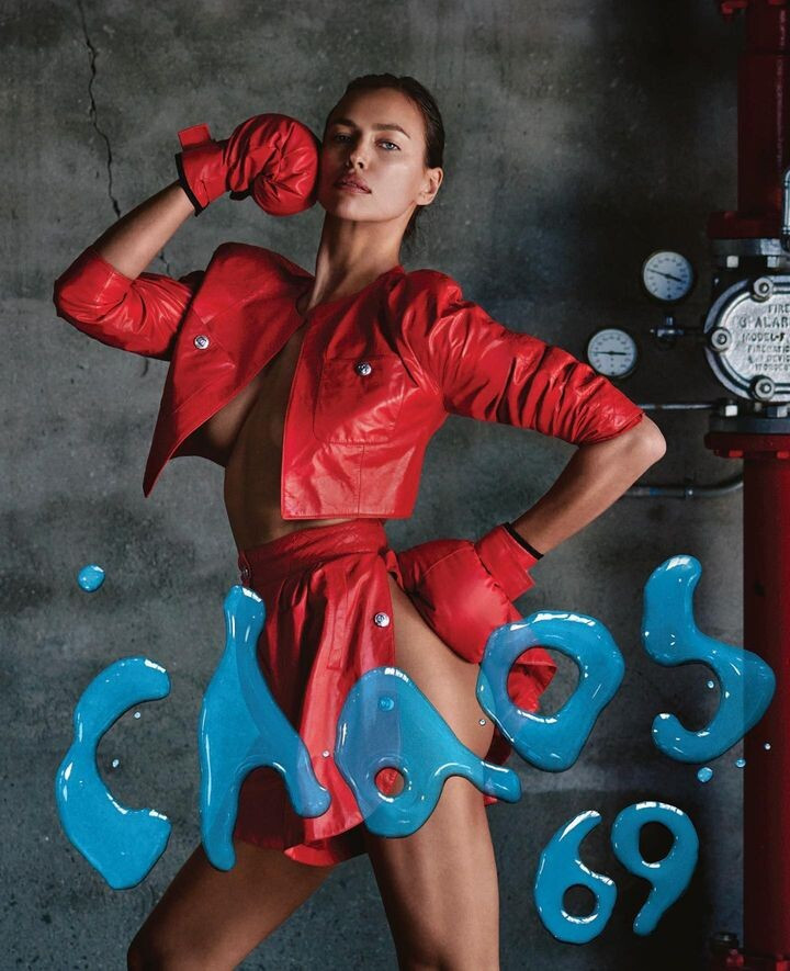 Irina Shayk featured on the Chaos 69 cover from December 2022