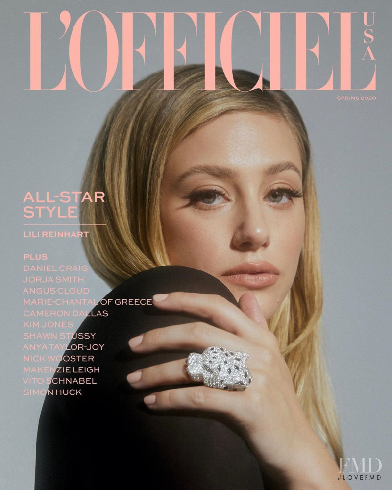 Lili Reinhart  featured on the L\'Officiel USA cover from April 2020