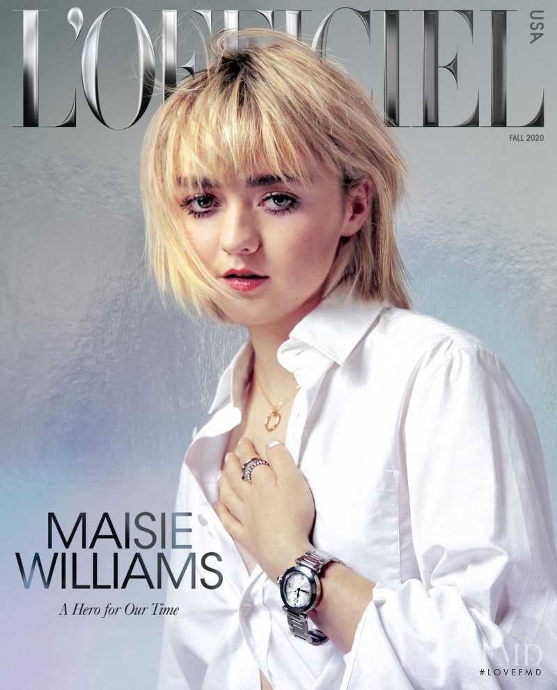 Maisie Williams featured on the L\'Officiel USA cover from September 2020